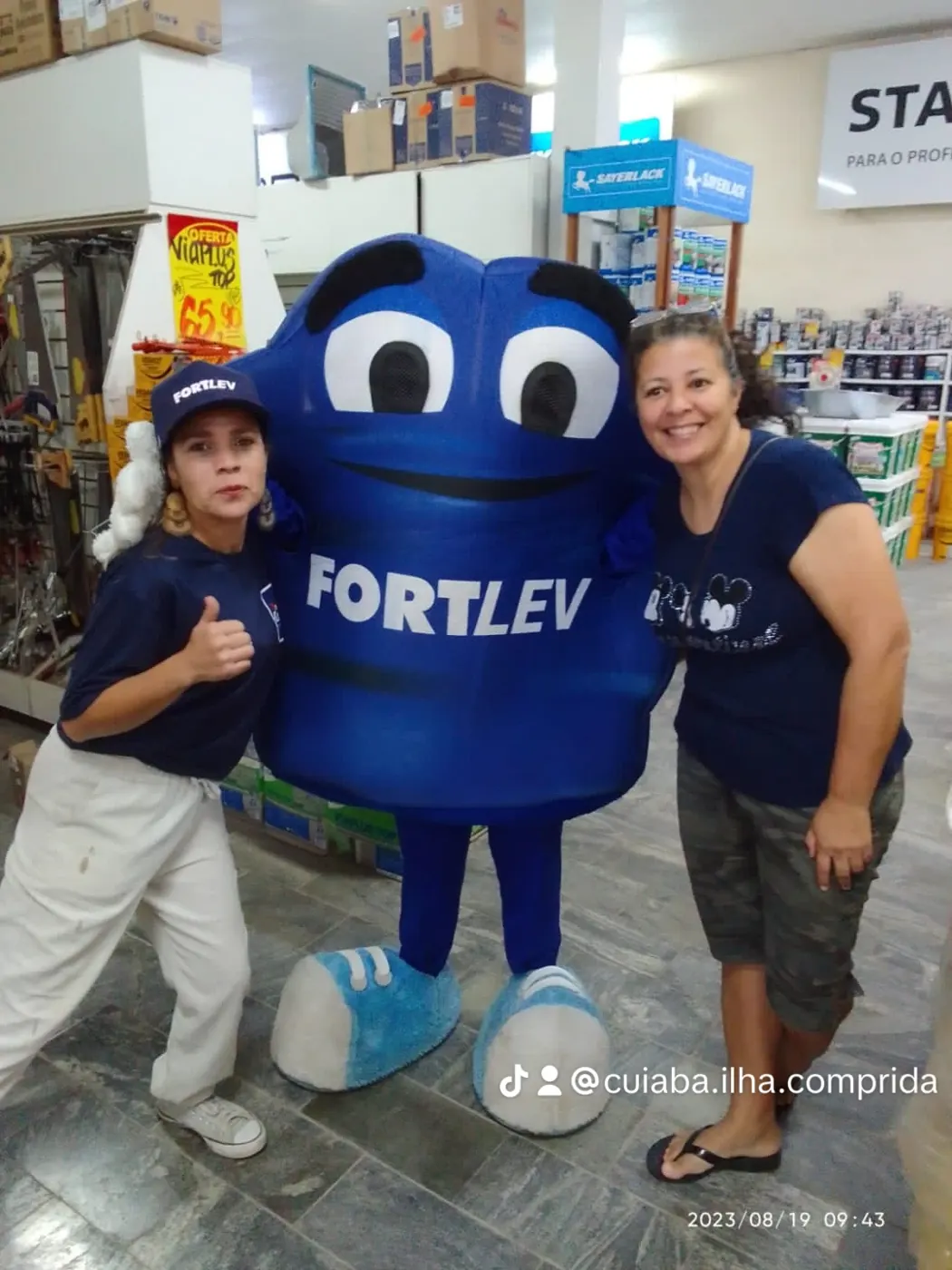 Ação Fortlev de caixas d'água na loja Cuiabá